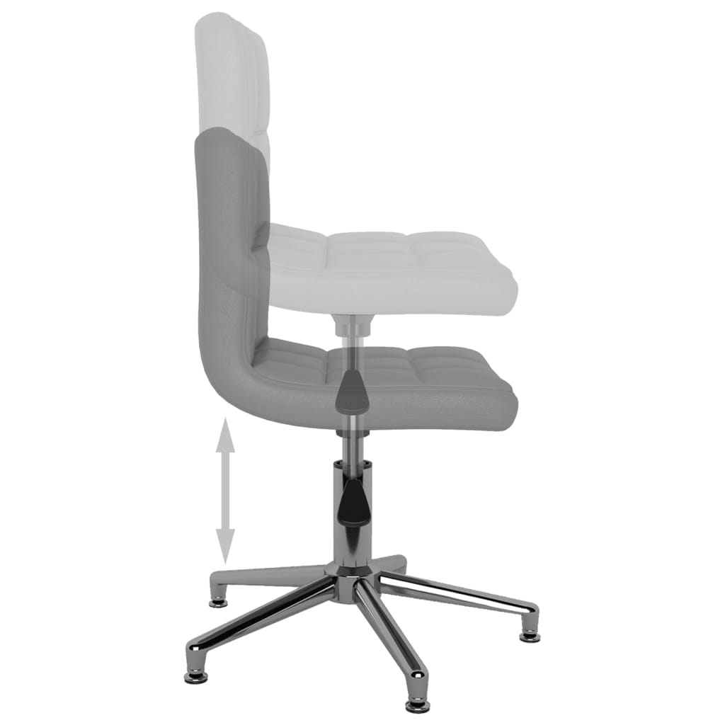 3087659  Swivel Dining Chair Grey Faux Leather (334400)