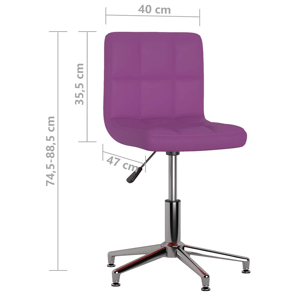 3087662  Swivel Dining Chair Purple Faux Leather (334403)
