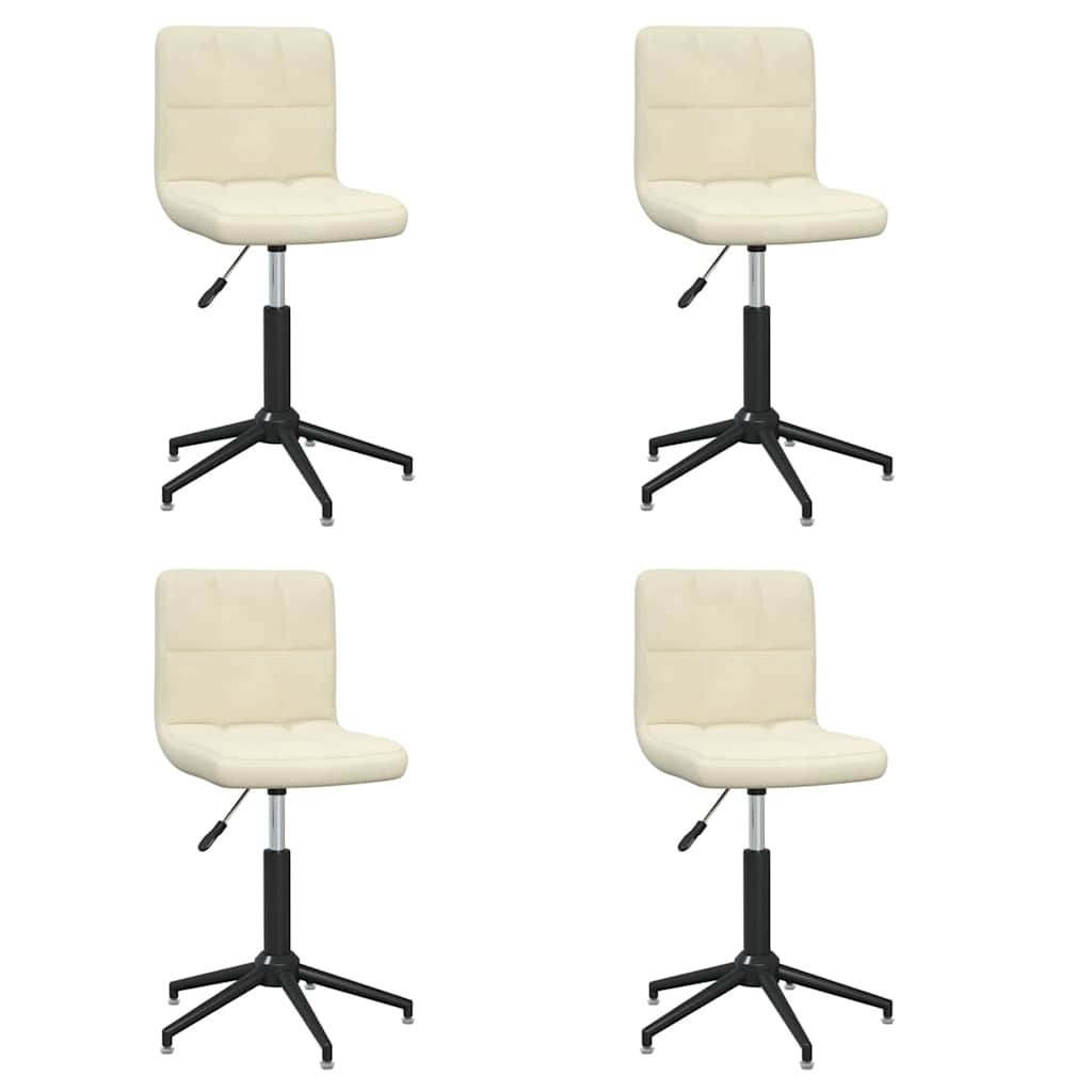 3087666  Swivel Dining Chairs 4 pcs Cream Velvet (334428×2)