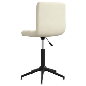Swivel Dining Chairs 6 pcs Cream Velvet