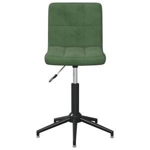 3087681  Swivel Dining Chairs 6 pcs Dark Green Velvet (334432×3) - Pakobazaar