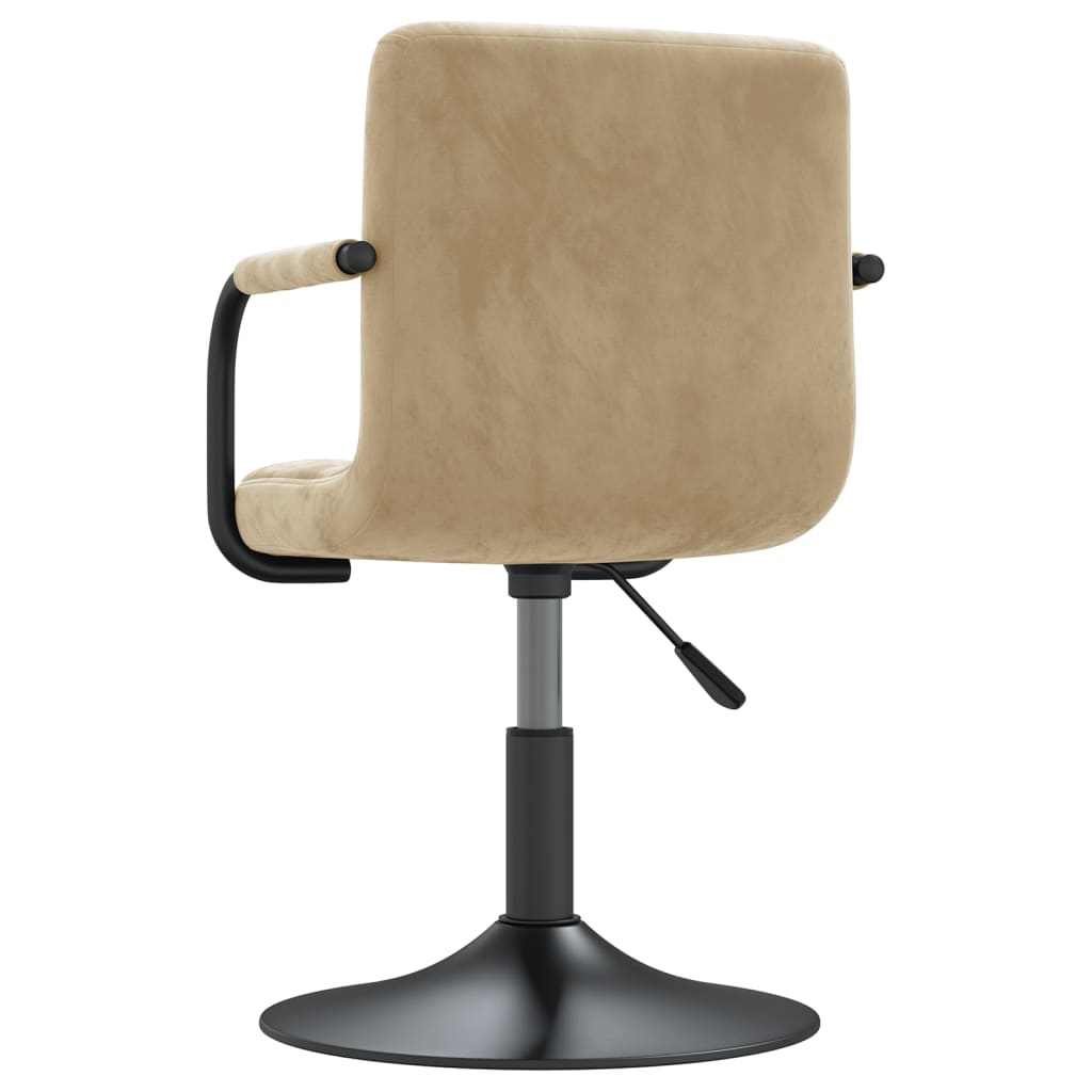 Καρέκλες Τραπεζαρίας Περιστρεφόμενες 4 τεμ. Κρεμ Βελούδινες - Pakobazaar