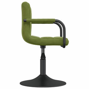 Καρέκλες Τραπεζαρίας Περιστρ. 6 τεμ. Ανοιχτό Πράσινο Βελούδινες - Pakobazaar
