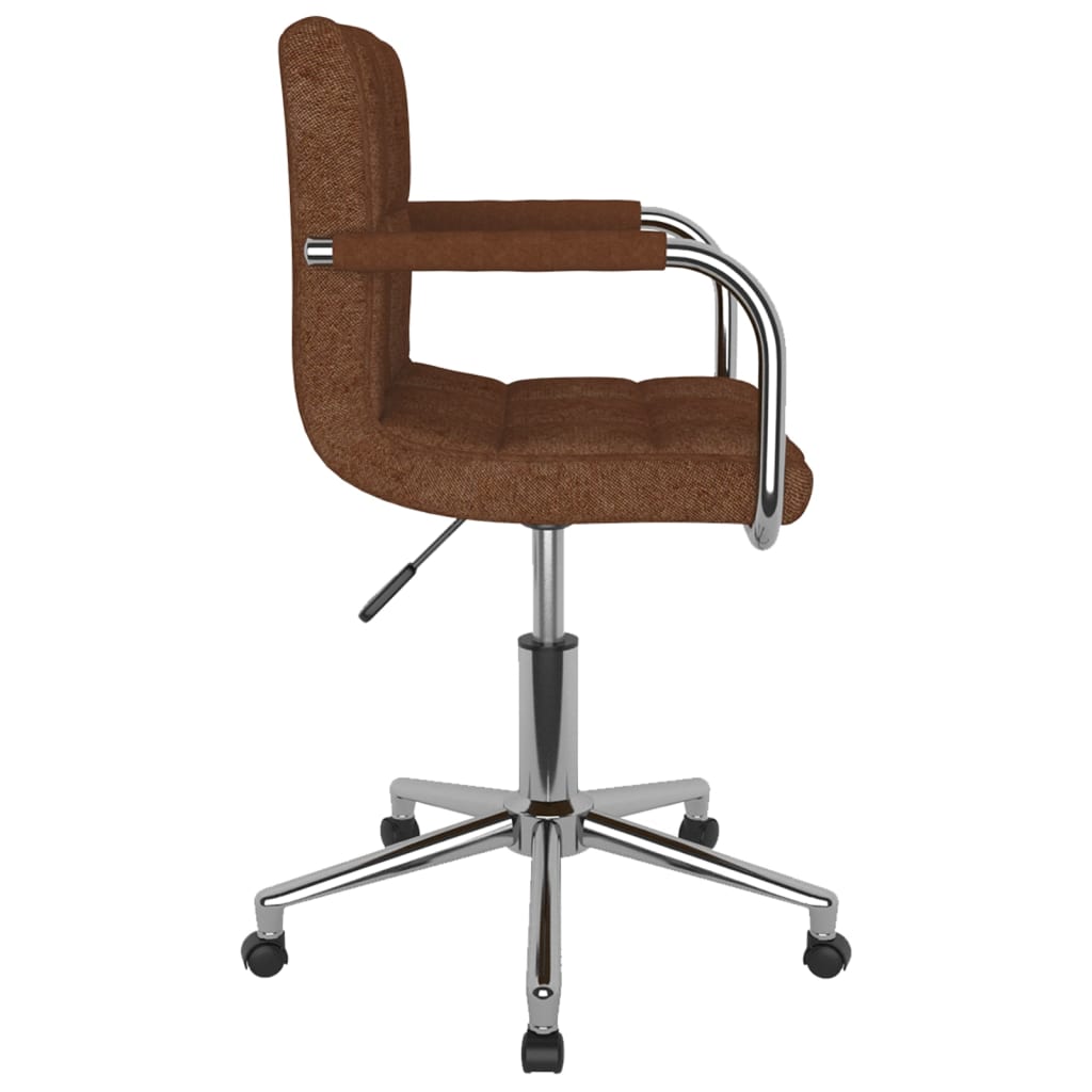 Καρέκλα Τραπεζαρίας Περιστρεφόμενη Καφέ Υφασμάτινη
