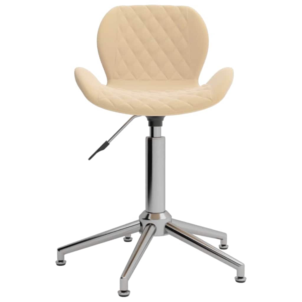 Καρέκλες Τραπεζαρίας Περιστρεφόμενες 6 τεμ. Κρεμ Βελούδινες
