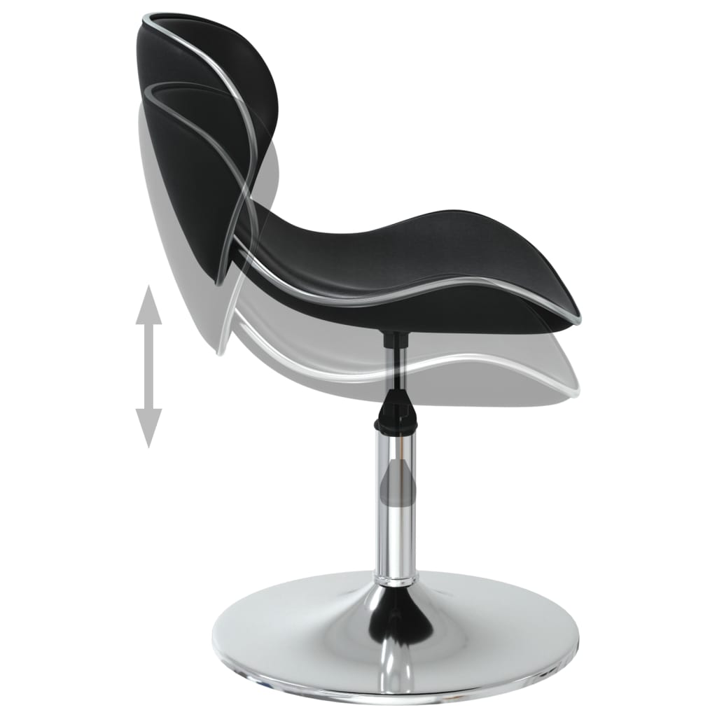 Καρέκλες Τραπεζαρίας 4 τεμ. Μαύρες από Συνθετικό Δέρμα - PAKOBAZAAR