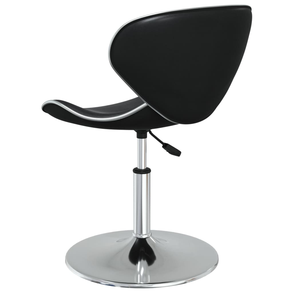 Καρέκλες Τραπεζαρίας 6 τεμ. Μαύρες από Συνθετικό Δέρμα - PAKOBAZAAR