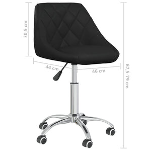 Καρέκλα Τραπεζαρίας Περιστρεφόμενη Μαύρη από Συνθετικό Δέρμα - PAKOBAZAAR