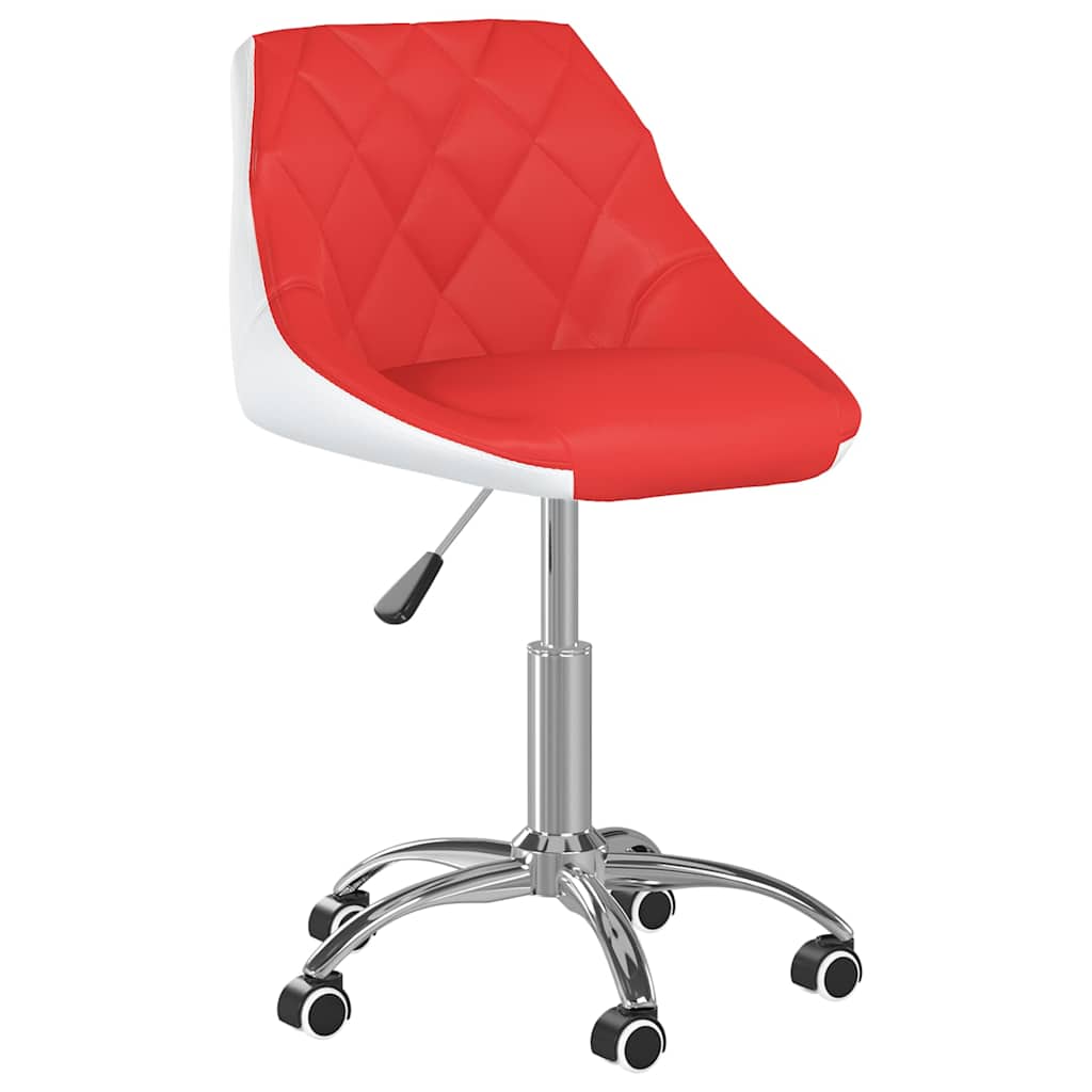 3088727  Swivel Dining Chairs 4 pcs Red and White Faux Leather (2x335261)