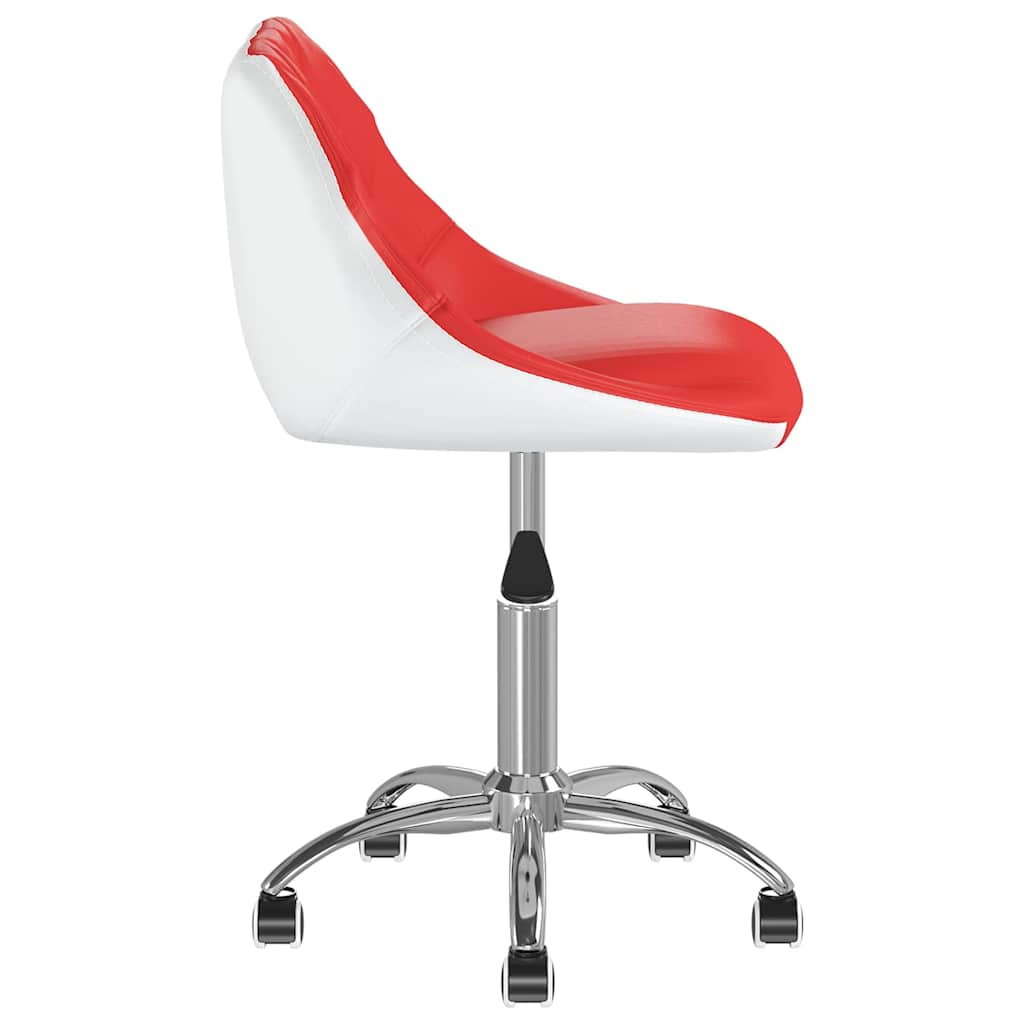 3088727  Swivel Dining Chairs 4 pcs Red and White Faux Leather (2x335261)