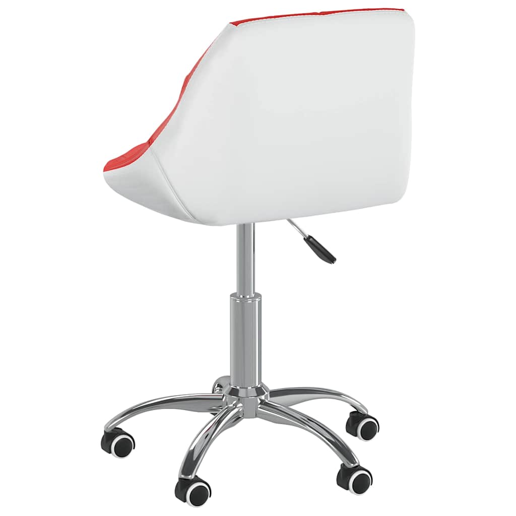 3088727  Swivel Dining Chairs 4 pcs Red and White Faux Leather (2x335261)