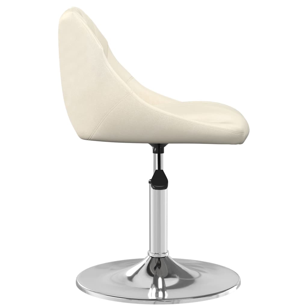 Καρέκλες Τραπεζαρίας Περιστρεφόμενες 4 τεμ. Κρεμ Βελούδινες - PAKOBAZAAR