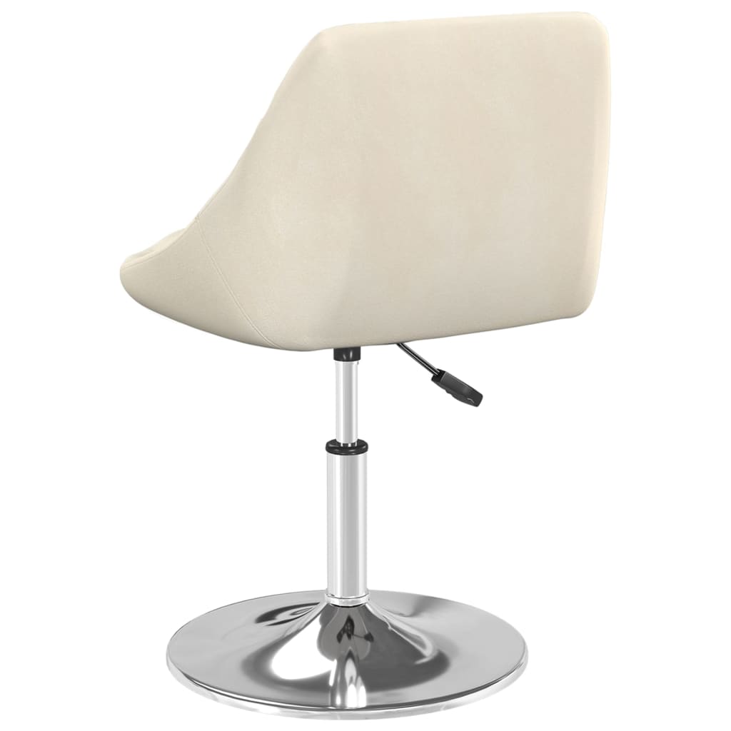 Καρέκλες Τραπεζαρίας Περιστρεφόμενες 4 τεμ. Κρεμ Βελούδινες - PAKOBAZAAR