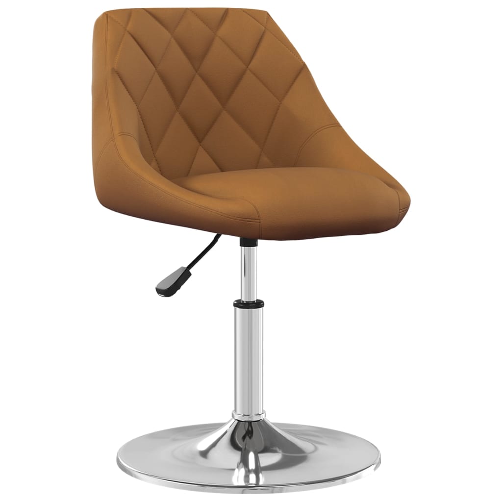 Καρέκλες Τραπεζαρίας Περιστρεφόμενες 6 τεμ. Καφέ Βελούδινες - PAKOBAZAAR