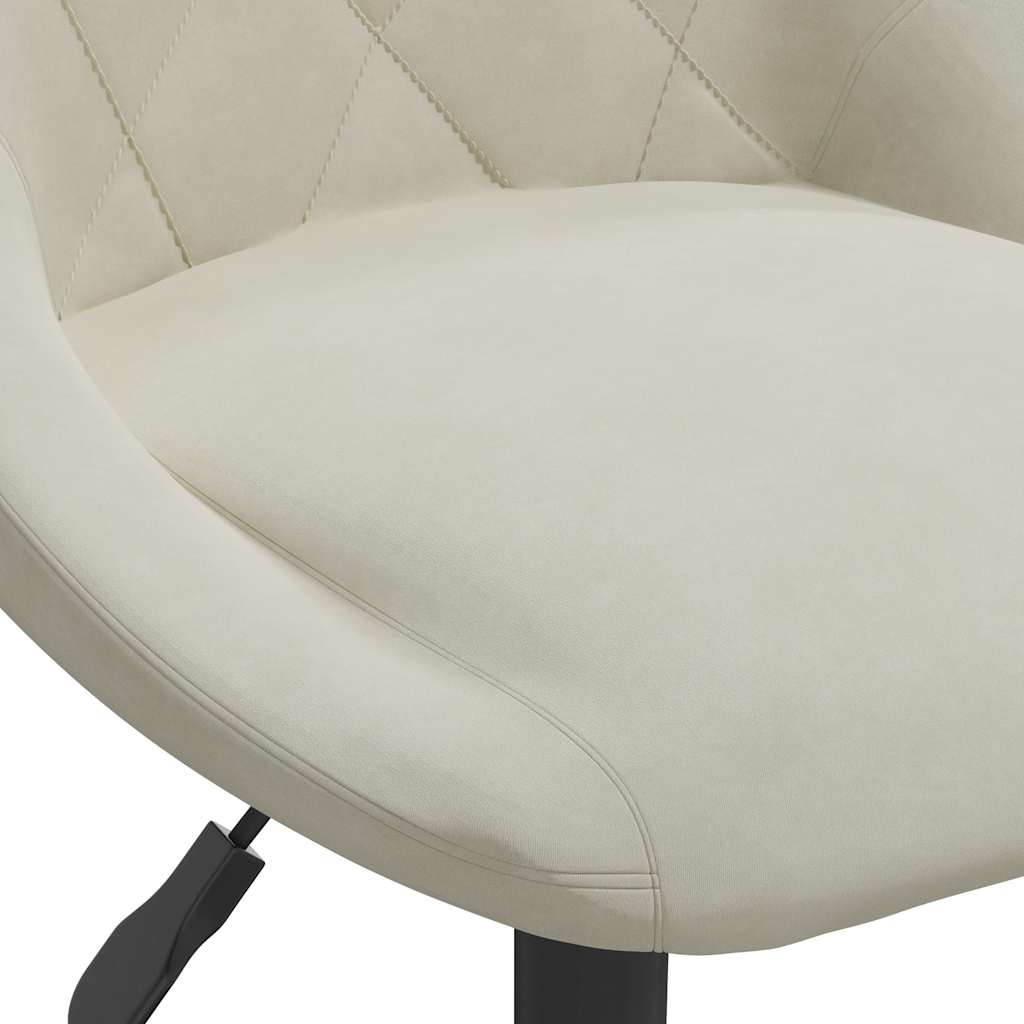 Καρέκλες Τραπεζαρίας Περιστρεφόμενες 4 τεμ. Κρεμ Βελούδινες - PAKOBAZAAR