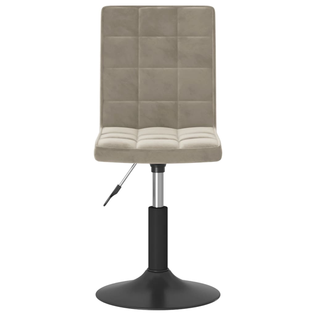 Καρέκλες Τραπεζαρίας Περιστρεφόμενες 4 τεμ. Γκρι Βελούδινες - PAKOBAZAAR