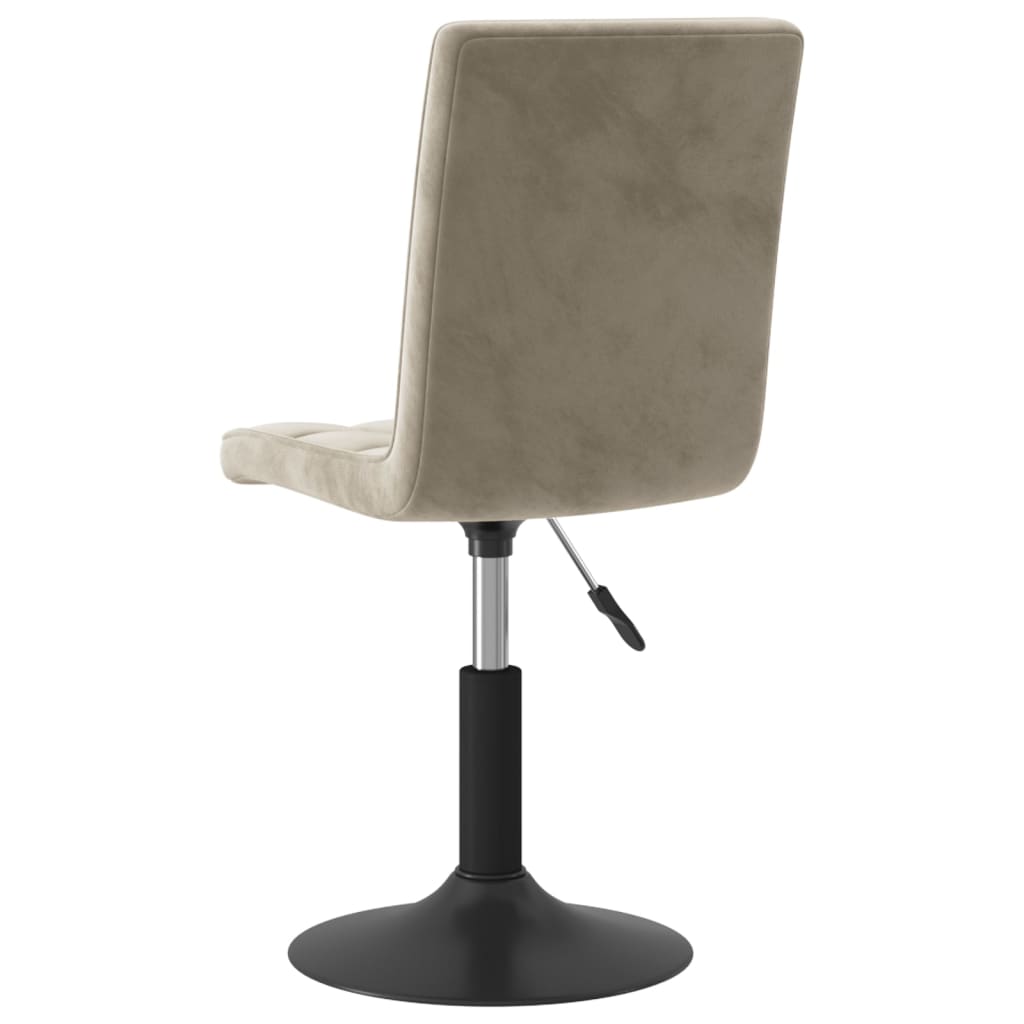 Καρέκλες Τραπεζαρίας Περιστρεφόμενες 6 τεμ. Αν. Γκρι Βελούδινες - PAKOBAZAAR