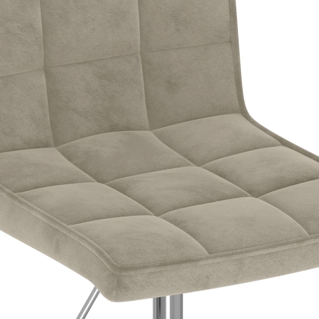 Καρέκλες Τραπεζαρίας Περιστρεφόμενες 6 τεμ. Αν. Γκρι Βελούδινες - PAKOBAZAAR