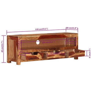 Έπιπλο Τηλεόρασης 110 x 30 x 40 εκ. από Μασίφ Ξύλο Ακακίας