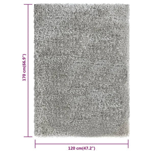 Χαλί Shaggy με Ψηλό Πέλος Γκρι 120x170 εκ. 50 χιλ.