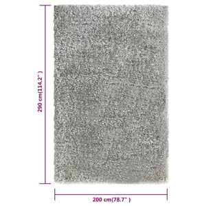 Χαλί Shaggy με Ψηλό Πέλος Γκρι 200x290 εκ. 50 χιλ. - Pakobazaar