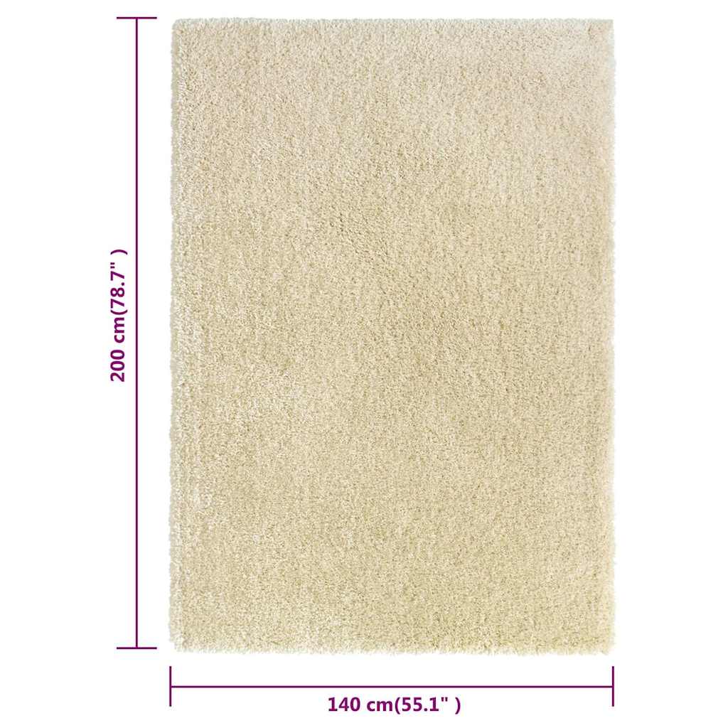 Χαλί Shaggy με Ψηλό Πέλος Μπεζ 140x200 εκ. 50 χιλ. - Pakobazaar