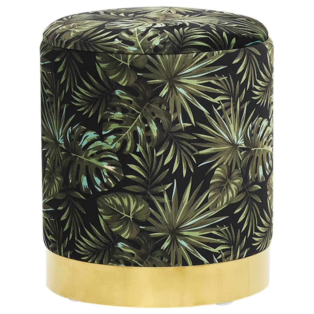 Στρογγυλό Σκαμπό Hocker Πολύχρωμο Υφασμάτινο 31 x 37 cm - Pakobazaar