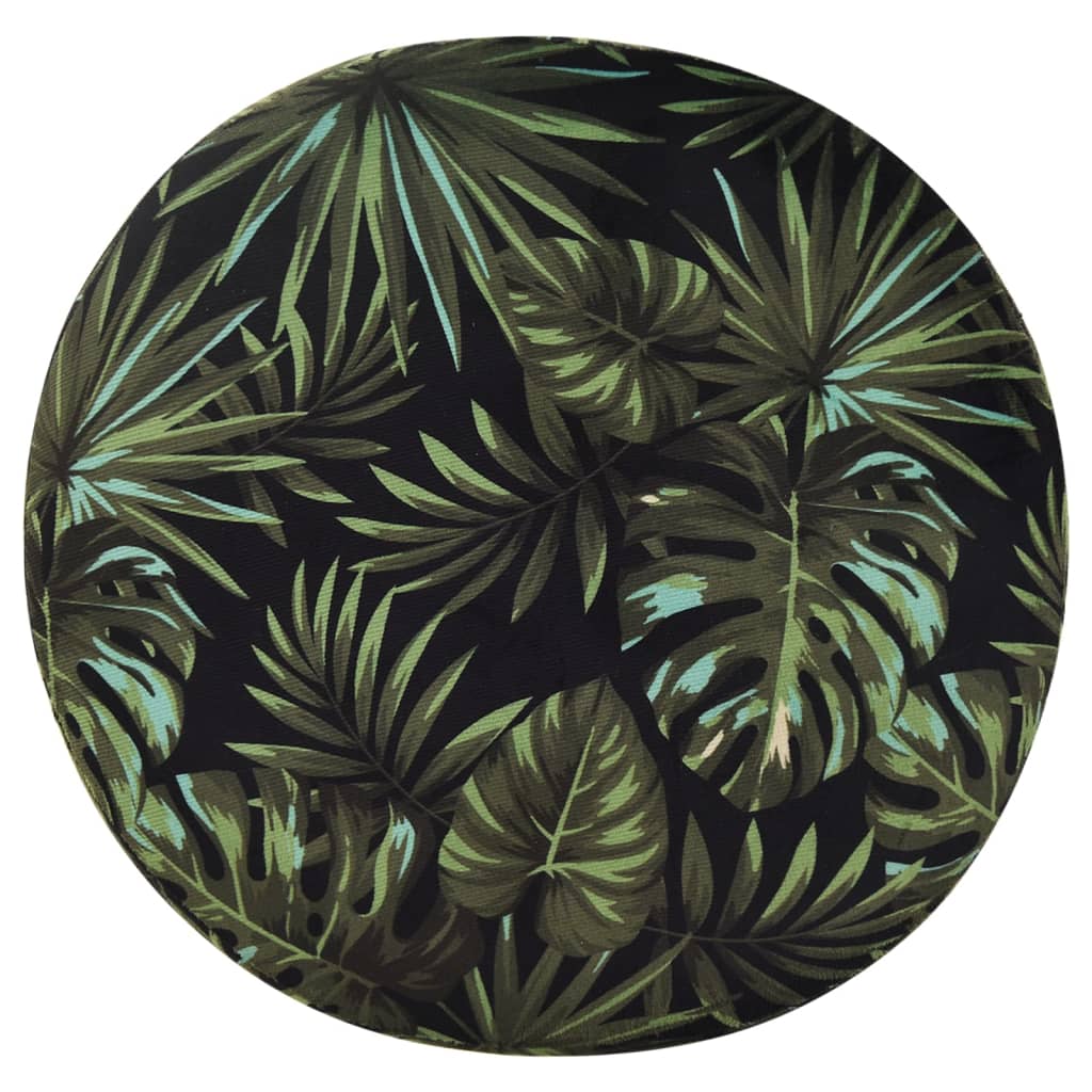 Στρογγυλό Σκαμπό Hocker Πολύχρωμο Υφασμάτινο 31 x 37 cm - Pakobazaar