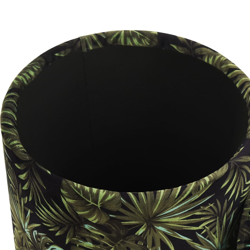 Στρογγυλό Σκαμπό Hocker Πολύχρωμο Υφασμάτινο 31 x 37 cm - Pakobazaar