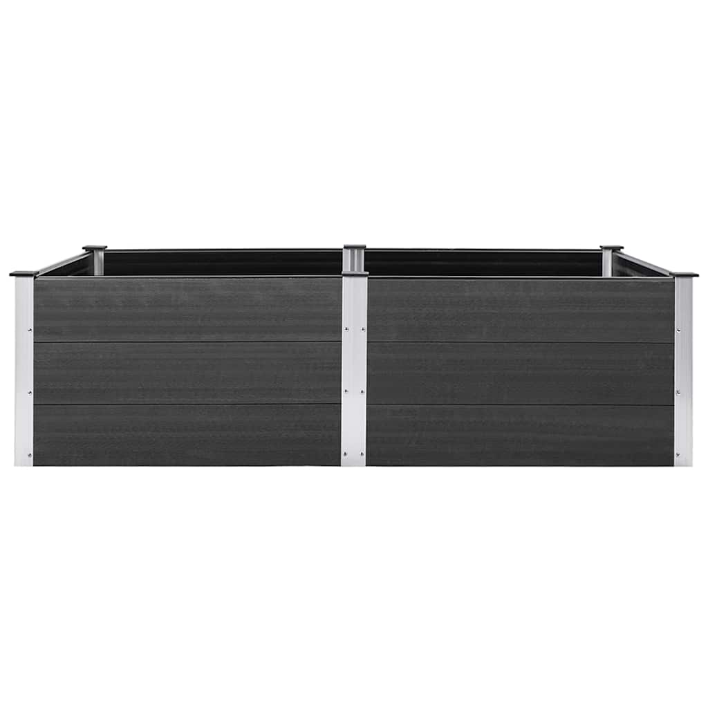 Ζαρντινιέρα Υπερυψωμένη Γκρι 200 x 100 x 54 εκ. από WPC