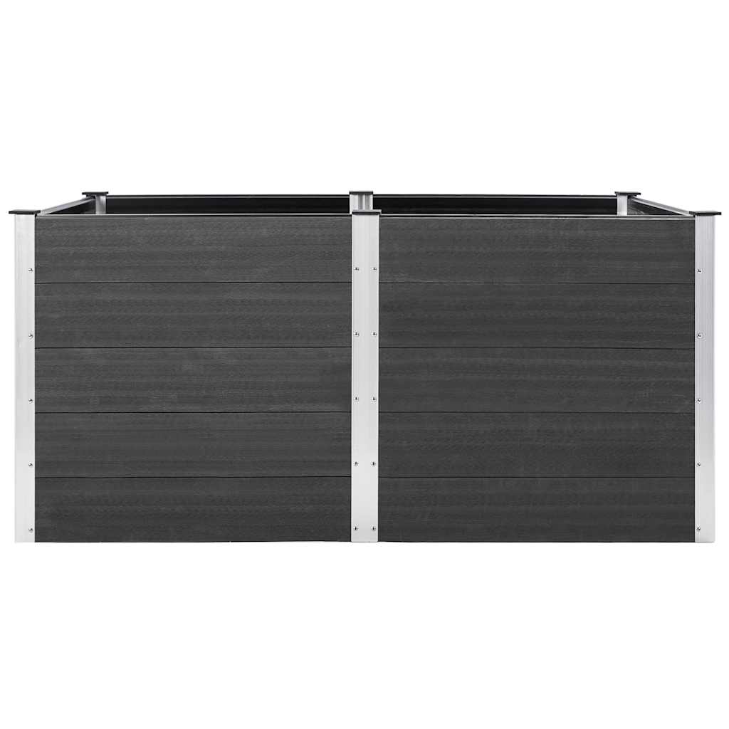 Ζαρντινιέρα Υπερυψωμένη Γκρι 200 x 100 x 91 εκ. από WPC