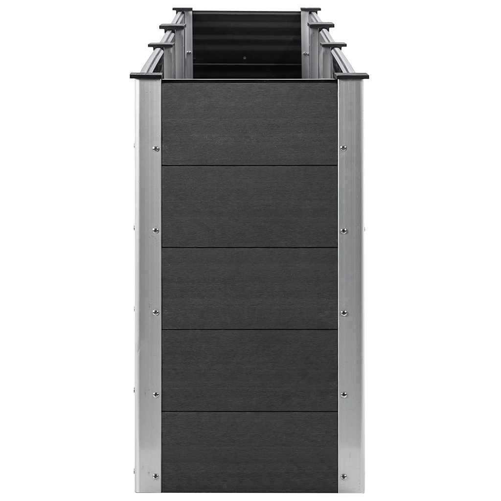 Ζαρντινιέρα Κήπου Υπερυψωμένη Γκρι 300 x 50 x 91 εκ. από WPC