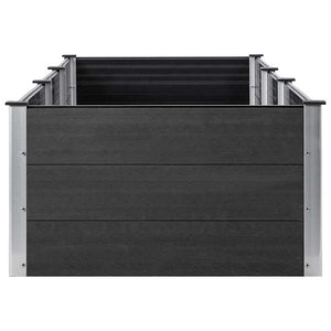 Ζαρντινιέρα Κήπου Υπερυψωμένη Γκρι 300 x 100 x 54 εκ. από WPC - Pakobazaar