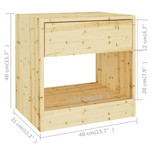 Κομοδίνο 40 x 31 x 40 εκ. από Μασίφ Ξύλο Ελάτης