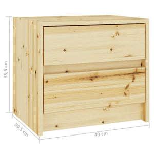 Κομοδίνο 40 x 30,5 x 35,5 εκ. από Μασίφ Ξύλο Ελάτης