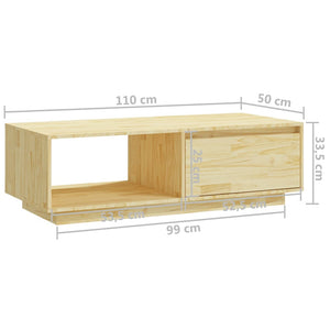 Τραπεζάκι Σαλονιού 110 x 50 x 33,5 εκ. από Μασίφ Ξύλο Πεύκου