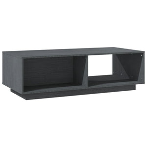 Τραπεζάκι Σαλονιού Γκρι 110 x 50 x 33,5εκ από Μασίφ Ξύλο Πεύκου