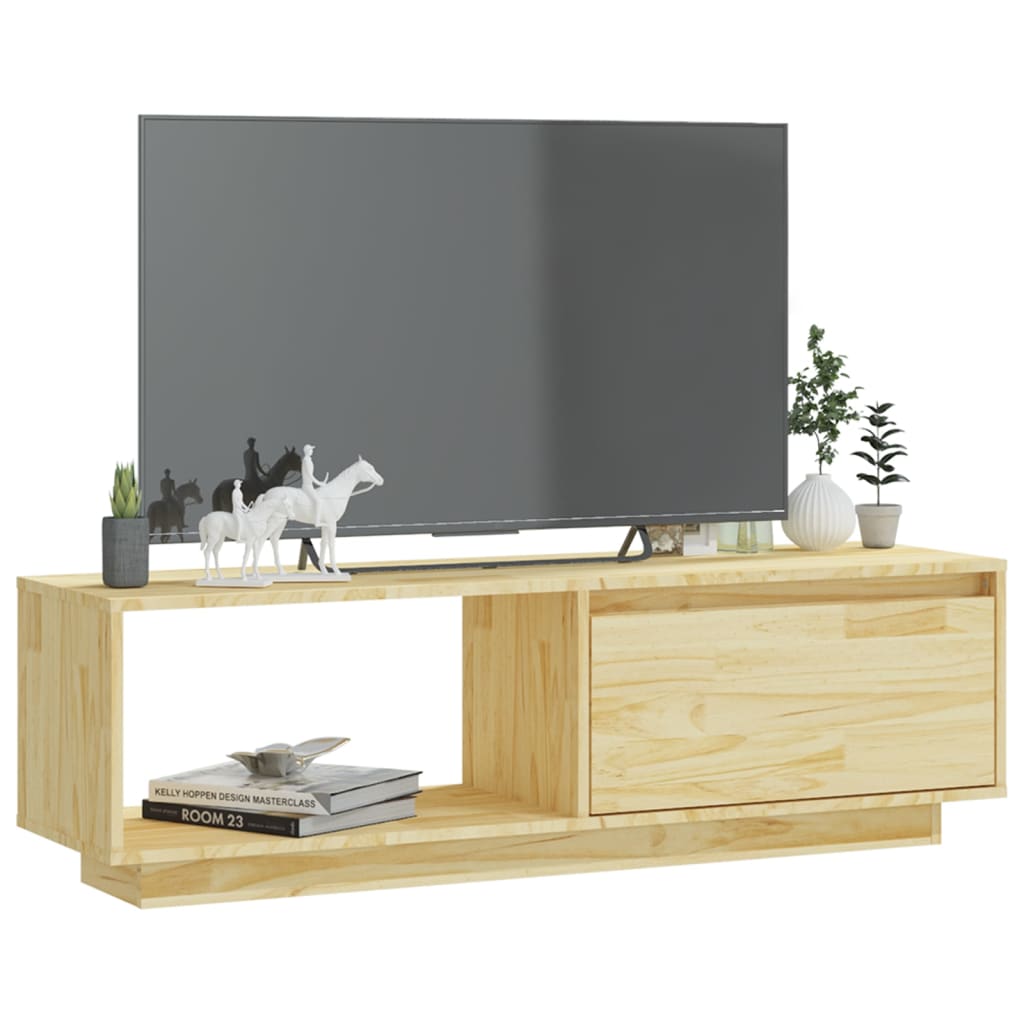 Έπιπλο Τηλεόρασης 110 x 30 x 33,5 εκ. από Μασίφ Ξύλο Πεύκου - Pakobazaar