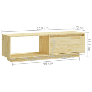 Έπιπλο Τηλεόρασης 110 x 30 x 33,5 εκ. από Μασίφ Ξύλο Πεύκου - Pakobazaar