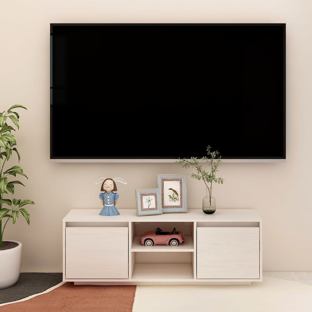 Έπιπλο Τηλεόρασης 110 x 30 x 40 εκ. από Μασίφ Ξύλο Πεύκου - Pakobazaar