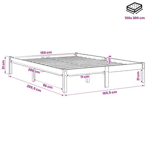 Πλαίσιο Κρεβατιού Μελί 150 x 200 εκ. Μασίφ Ξύλο King Size