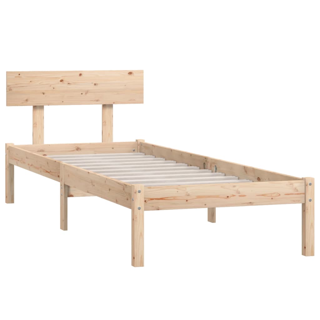 Πλαίσιο Κρεβατιού 75 x 190 εκ. από Μασίφ Ξύλο Small Single - Pakobazaar