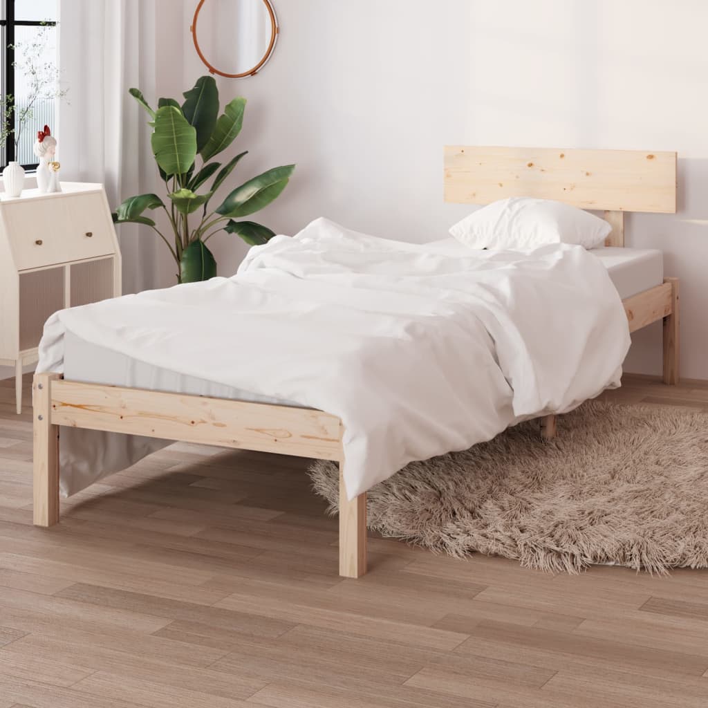 Πλαίσιο Κρεβατιού 75 x 190 εκ. από Μασίφ Ξύλο Small Single - Pakobazaar