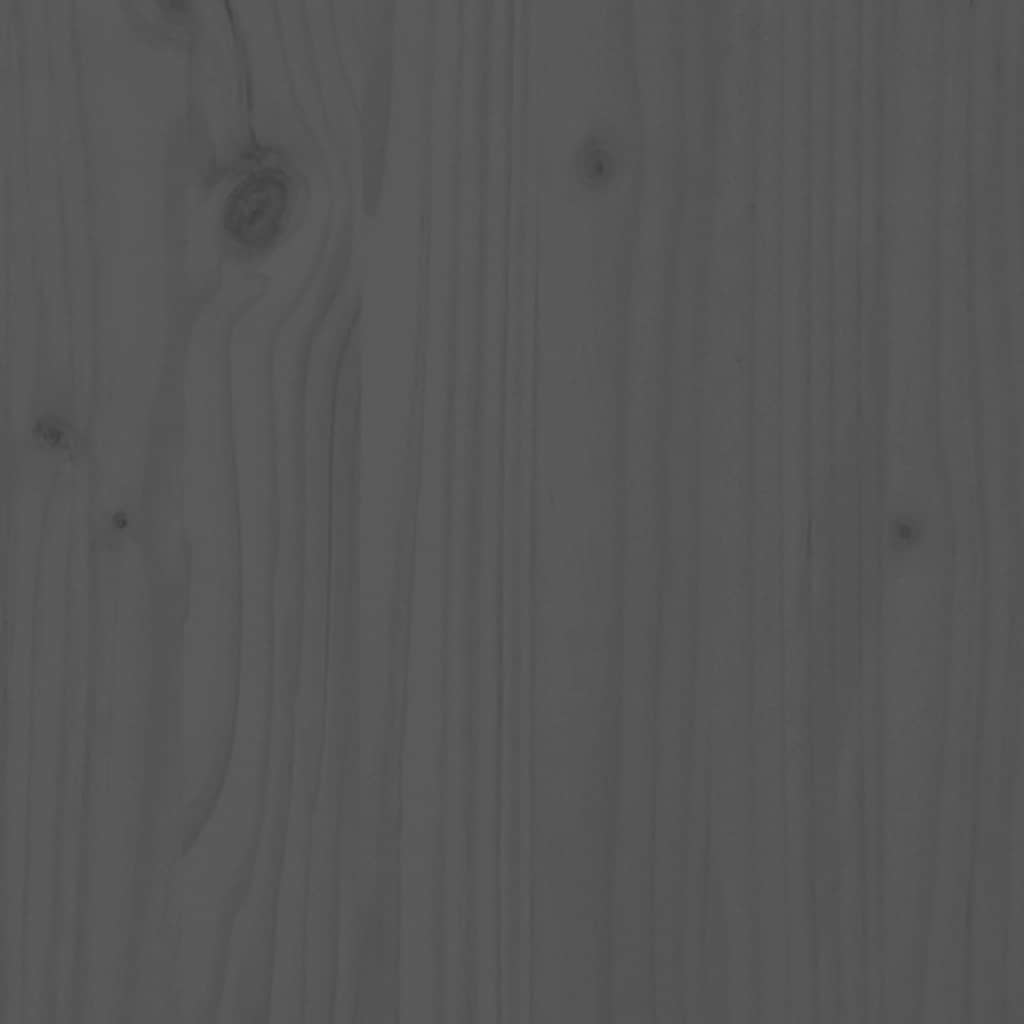 Πλαίσιο Κρεβατιού Γκρι 140 x 200 εκ. από Μασίφ Ξύλο Πεύκου