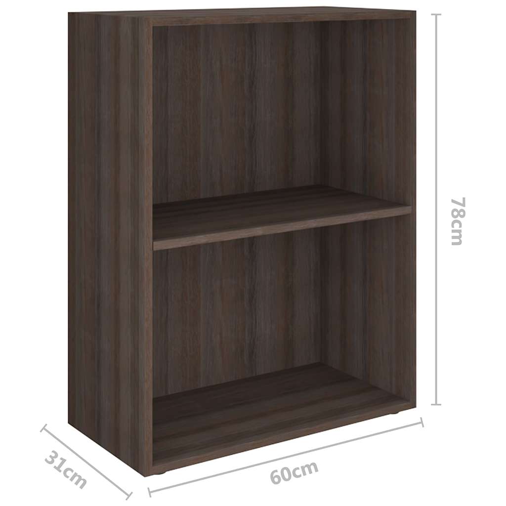 Βιβλιοθήκη Γκρι/Sonoma Δρυς 60 x 31 x 78 εκ. από Επεξ. Ξύλο