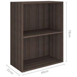 Βιβλιοθήκη Γκρι/Sonoma Δρυς 60 x 31 x 78 εκ. από Επεξ. Ξύλο