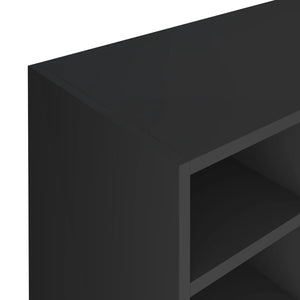 Ραφιέρα Παπουτσιών Μαύρη  92x30x67,5 εκ. από Επεξ. Ξύλο