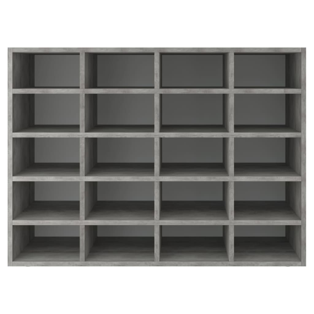Ραφιέρα Παπουτσιών Σκυροδέματος 92x30x67,5 εκ. από Επεξ. Ξύλο