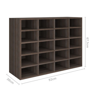 Ραφιέρα Παπουτσιών Γκρι Sonoma Δρυς 92x30x67,5 εκ. Επεξ. Ξύλο - Pakobazaar