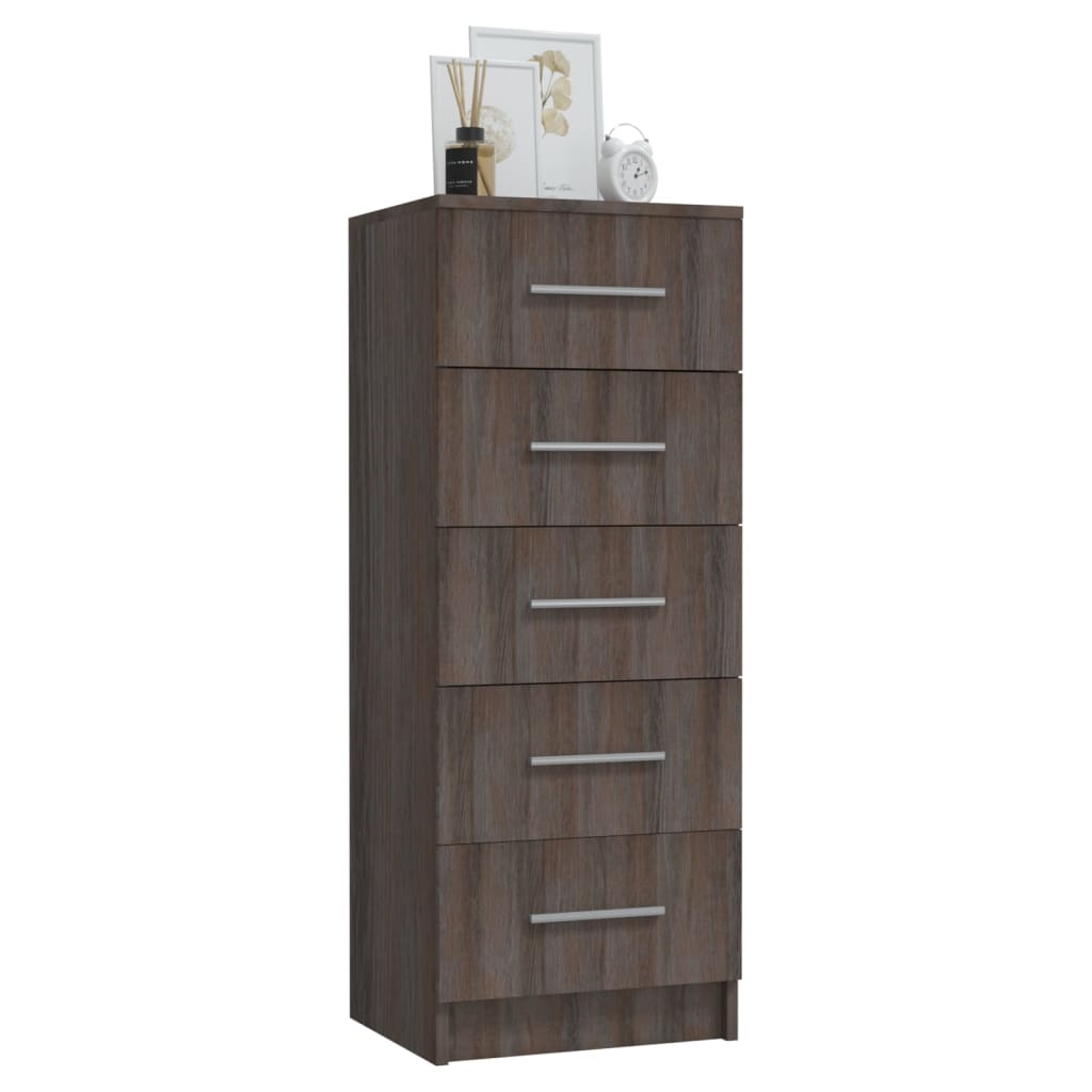 Συρταριέρα Ψηλή Sonoma Δρυς 41x35x106 εκ. Επεξεργασμένο Ξύλο